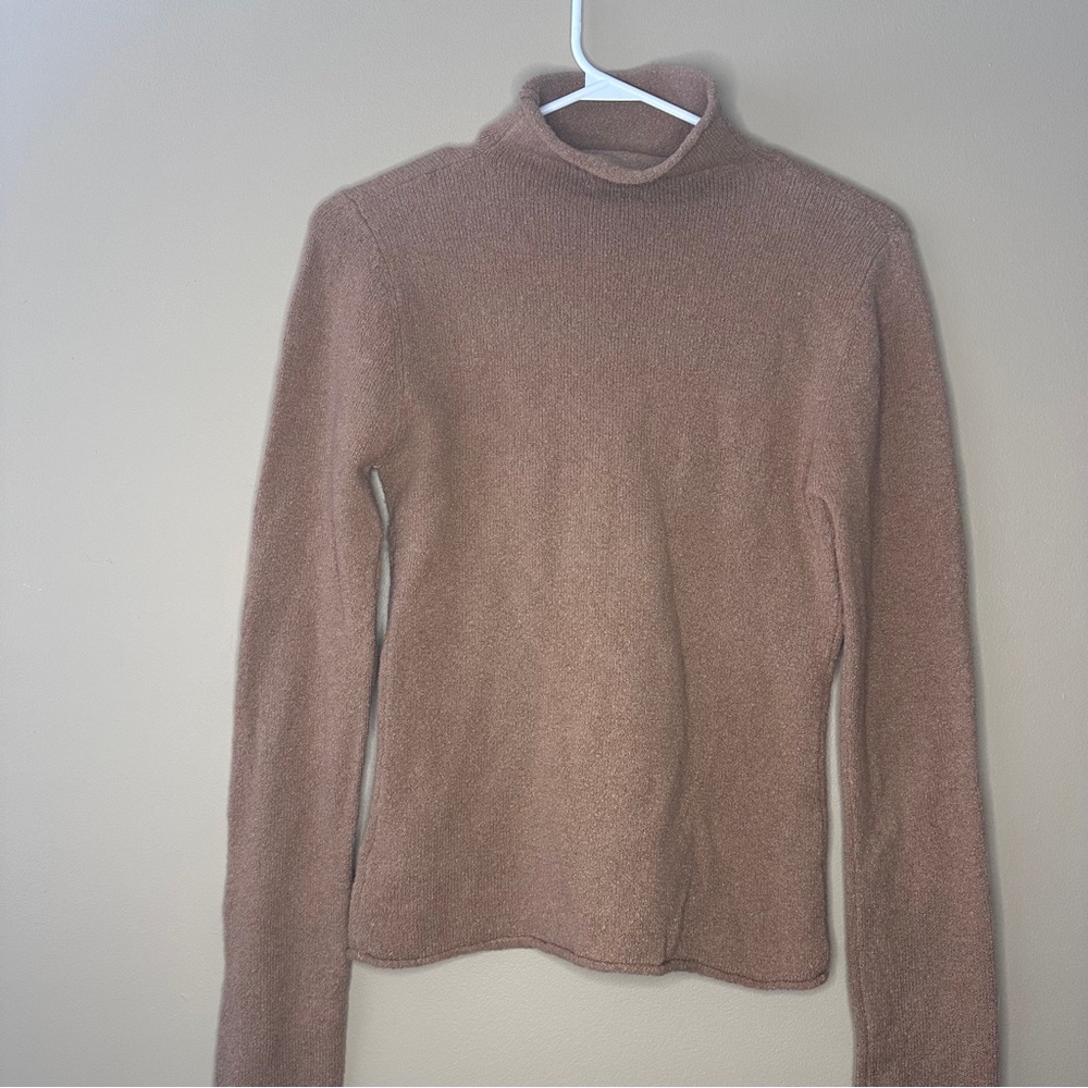 Wilfred Mock Rolled Neck Sweater, Cotton Blend, Elevated Basic, Heritage, Casual
